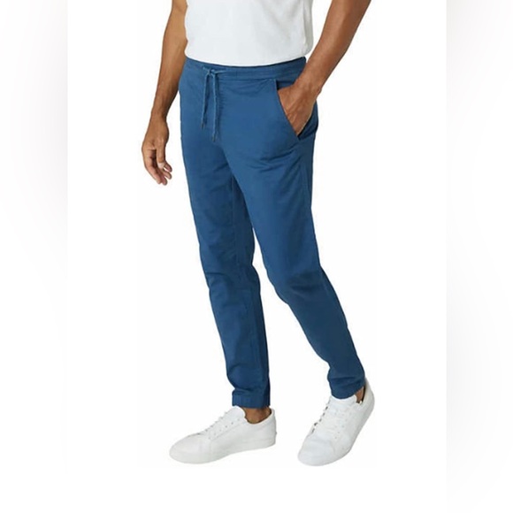 Chaps Men’s Flex Twill Jogger Stretch Adjustable Drawcord Blue XXL Cotton Blend - Picture 1 of 7